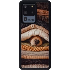 Coque Samsung Galaxy S20 Ultra - Silicone rigide noir Autumn 26 Dog under the covers