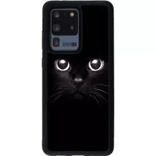 Coque Samsung Galaxy S20 Ultra - Silicone rigide noir Cat eyes