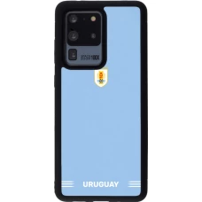 Samsung Galaxy S20 Ultra Case Hülle - Silikon schwarz Uruguay 2026 personalisierbares Fussballtrikot