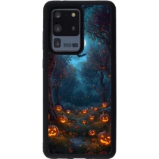 Coque Samsung Galaxy S20 Ultra - Silicone rigide noir Halloween 2026 Road of Pumpkins