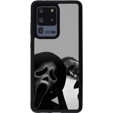 Coque Samsung Galaxy S20 Ultra - Silicone rigide noir Halloween 2026 Scream and Michael Myers