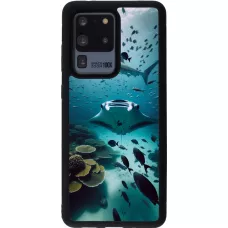 Samsung Galaxy S20 Ultra Case Hülle - Silikon schwarz Manta Lagune Reinigung