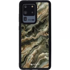 Samsung Galaxy S20 Ultra Case Hülle - Silikon schwarz Oliv Marmor