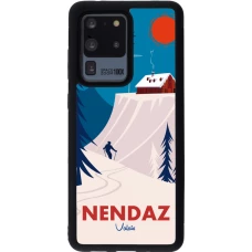 Coque Samsung Galaxy S20 Ultra - Silicone rigide noir Nendaz Cabane Ski