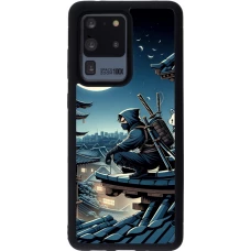Samsung Galaxy S20 Ultra Case Hülle - Silikon schwarz Ninja unter dem Mond