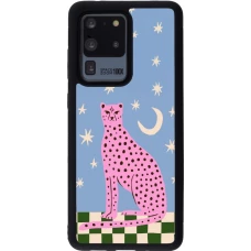 Samsung Galaxy S20 Ultra Case Hülle - Silikon schwarz Pink leopard with stars 2026