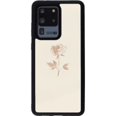 Samsung Galaxy S20 Ultra Case Hülle - Silikon schwarz Rosa Sand Minimalistisch