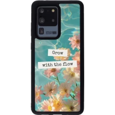 Samsung Galaxy S20 Ultra Case Hülle - Silikon schwarz Summer 2025 Grow with the flow