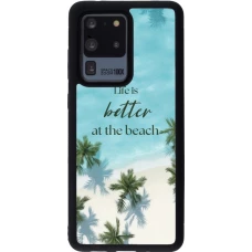 Coque Samsung Galaxy S20 Ultra - Silicone rigide noir Summer 2025 Life is better at the beach