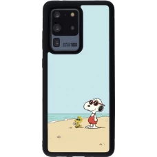 Samsung Galaxy S20 Ultra Case Hülle - Silikon schwarz Snoopy on the beach Summer 2026