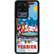 Coque Samsung Galaxy S20 Ultra - Silicone rigide noir Verbier Mountain Jacuzzi