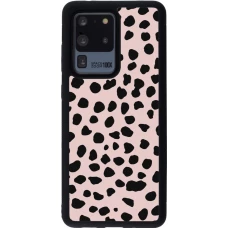 Coque Samsung Galaxy S20 Ultra - Silicone rigide noir Wild Leopard Pink