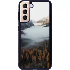 Samsung Galaxy S21 5G Case Hülle - Silikon schwarz Autumn 22 forest lanscape