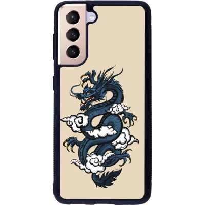 Samsung Galaxy S21 5G Case Hülle - Silikon schwarz Blue Dragon Tattoo