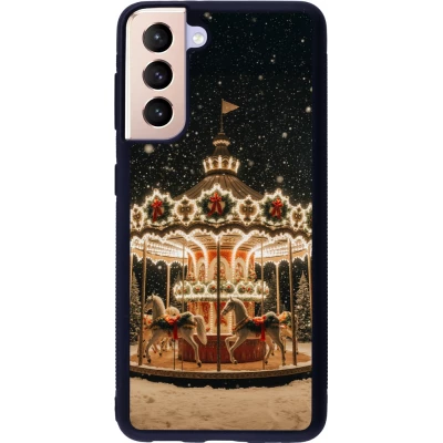 Samsung Galaxy S21 5G Case Hülle - Silikon schwarz Christmas 25 Carousel