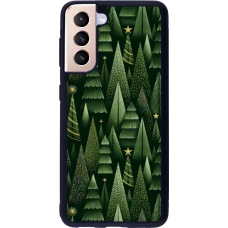 Coque Samsung Galaxy S21 5G - Silicone rigide noir Christmas 25 Pattern Xmas Tree