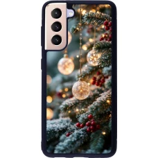 Coque Samsung Galaxy S21 5G - Silicone rigide noir Christmas 25 Xmas Decorated Tree