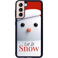 Samsung Galaxy S21 5G Case Hülle - Silikon schwarz Christmas 25 Xmas Snowman