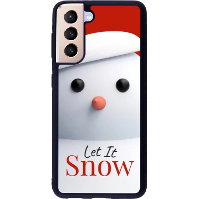 Samsung Galaxy S21 5G Case Hülle - Silikon schwarz Christmas 25 Xmas Snowman