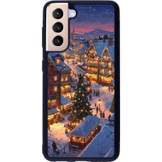 Samsung Galaxy S21 5G Case Hülle - Silikon schwarz Christmas 25 Xmas Village