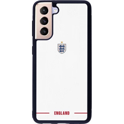 Coque Samsung Galaxy S21 5G - Silicone rigide noir Maillot de football Angleterre 2026 personnalisable
