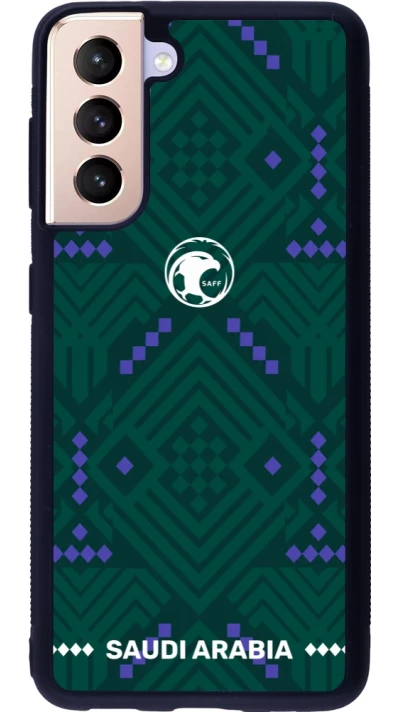 Samsung Galaxy S21 5G Case Hülle - Silikon schwarz Saudi Arabien 2026 personalisierbares Fussballtrikot