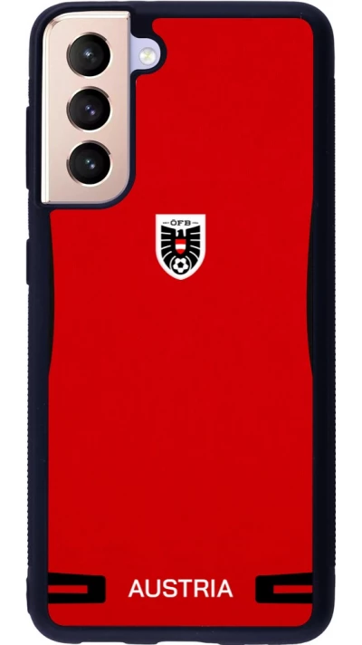 Samsung Galaxy S21 5G Case Hülle - Silikon schwarz O?sterreich 2026 personalisierbares Fussballtrikot