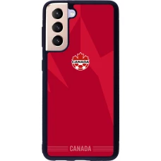 Coque Samsung Galaxy S21 5G - Silicone rigide noir Maillot de football Canada 2026 personnalisable