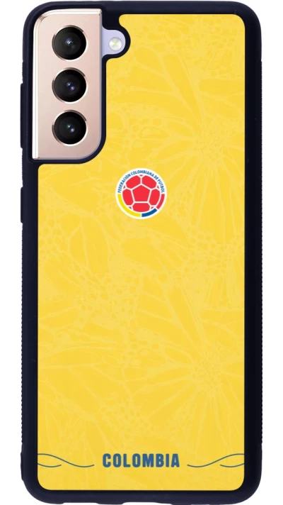 Samsung Galaxy S21 5G Case Hülle - Silikon schwarz Kolumbien 2026 personalisierbares Fussballtrikot