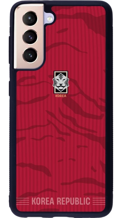 Samsung Galaxy S21 5G Case Hülle - Silikon schwarz Südkorea 2026 personalisierbares Fussballtrikot