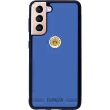 Coque Samsung Galaxy S21 5G - Silicone rigide noir Maillot de football Curaçao 2026 personnalisable