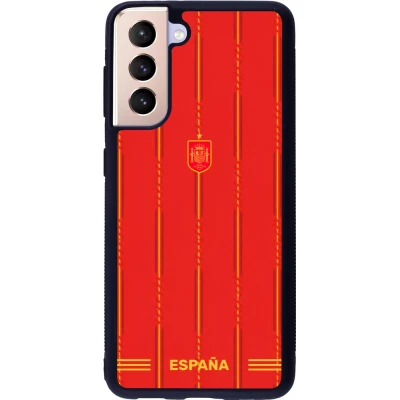 Samsung Galaxy S21 5G Case Hülle - Silikon schwarz Spanien 2026 personalisierbares Fussballtrikot