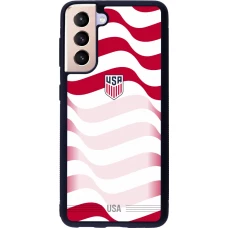 Samsung Galaxy S21 5G Case Hülle - Silikon schwarz Vereinigten Staaten 2026 personalisierbares Fussballtrikot