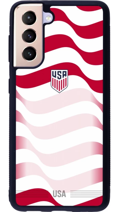 Samsung Galaxy S21 5G Case Hülle - Silikon schwarz Vereinigten Staaten 2026 personalisierbares Fussballtrikot