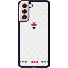 Coque Samsung Galaxy S21 5G - Silicone rigide noir Maillot de football Irak 2026 personnalisable