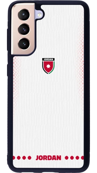 Samsung Galaxy S21 5G Case Hülle - Silikon schwarz Jordanien 2026 personalisierbares Fussballtrikot
