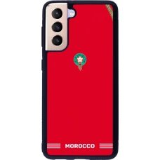 Samsung Galaxy S21 5G Case Hülle - Silikon schwarz Marokko 2026 personalisierbares Fussballtrikot