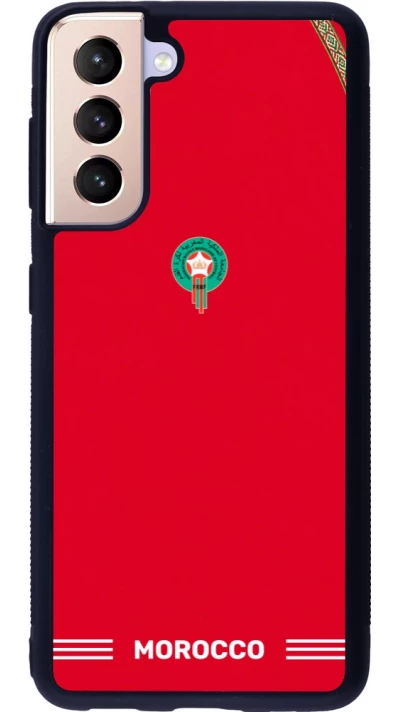 Samsung Galaxy S21 5G Case Hülle - Silikon schwarz Marokko 2026 personalisierbares Fussballtrikot