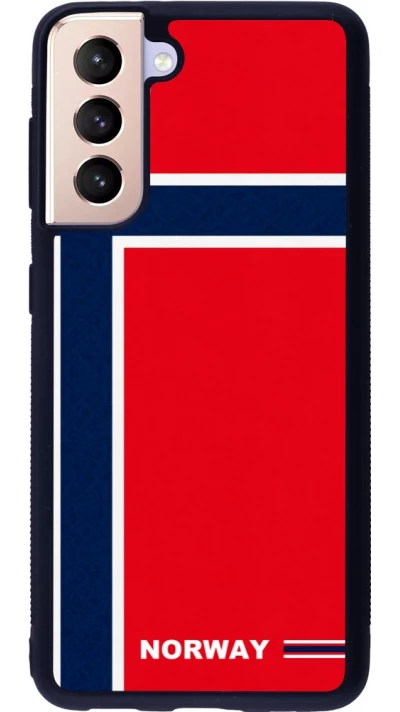 Samsung Galaxy S21 5G Case Hülle - Silikon schwarz Norwegen 2026 personalisierbares Fussballtrikot