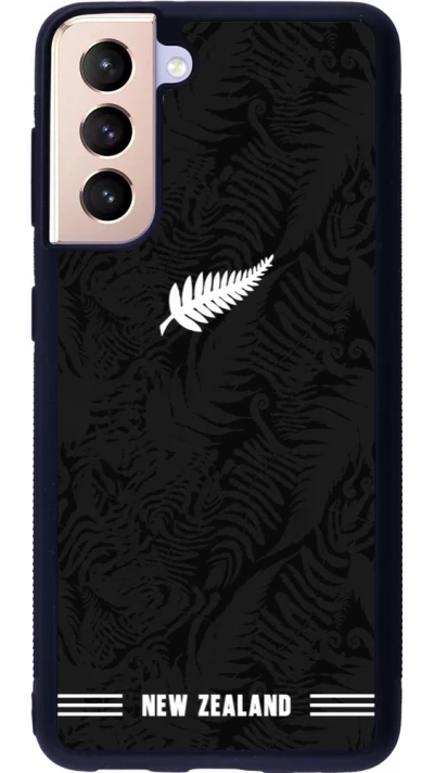 Samsung Galaxy S21 5G Case Hülle - Silikon schwarz Neuseeland 2026 personalisierbares Fussballtrikot