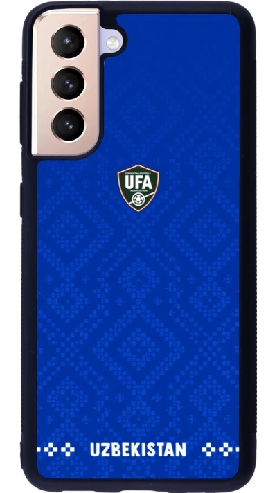 Samsung Galaxy S21 5G Case Hülle - Silikon schwarz Usbekistan 2026 personalisierbares Fussballtrikot