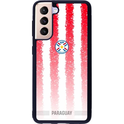 Samsung Galaxy S21 5G Case Hülle - Silikon schwarz Paraguay 2026 personalisierbares Fussballtrikot