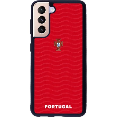 Samsung Galaxy S21 5G Case Hülle - Silikon schwarz Portugal 2026 personalisierbares Fussballtrikot