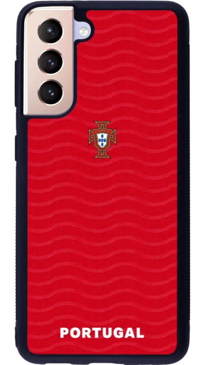 Samsung Galaxy S21 5G Case Hülle - Silikon schwarz Portugal 2026 personalisierbares Fussballtrikot