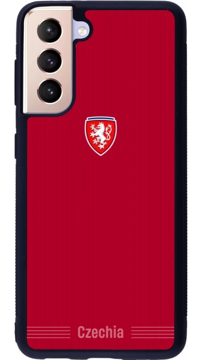 Samsung Galaxy S21 5G Case Hülle - Silikon schwarz Tschechische Republik 2026 personalisierbares Fussballtrikot