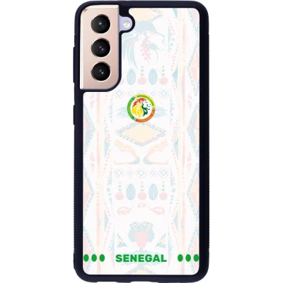 Samsung Galaxy S21 5G Case Hülle - Silikon schwarz Senegal 2026 personalisierbares Fussballtrikot