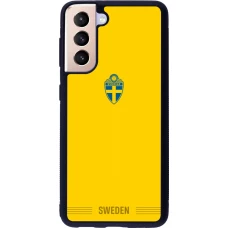 Samsung Galaxy S21 5G Case Hülle - Silikon schwarz Schweden 2026 personalisierbares Fussballtrikot