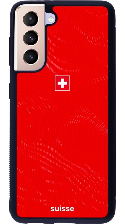 Samsung Galaxy S21 5G Case Hülle - Silikon schwarz Schweiz 2026 personalisierbares Fussballtrikot