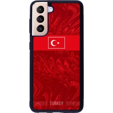 Samsung Galaxy S21 5G Case Hülle - Silikon schwarz Türkei 2026 personalisierbares Fussballtrikot