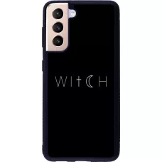 Coque Samsung Galaxy S21 5G - Silicone rigide noir Halloween 22 witch word